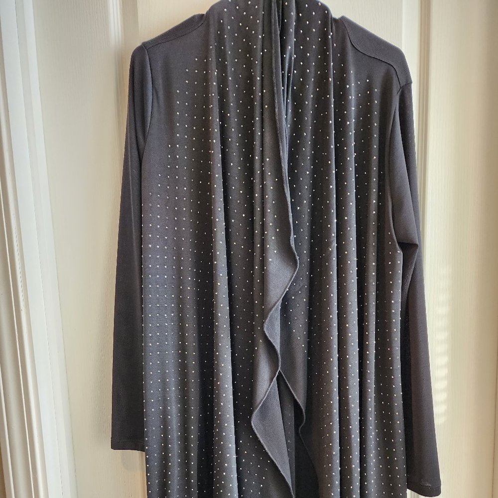 Cover Change Black Studded Long Flowy Top